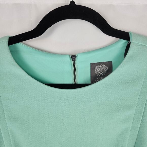 Vince Camuto Mint Green Split Hem Short Sleeve Knee Length Cocktail Dress 10 - Picture 4 of 11
